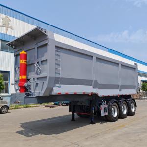 3-axle dump trailers loaded on the ship for Nigerian customer